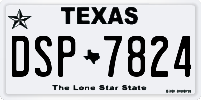 TX license plate DSP7824