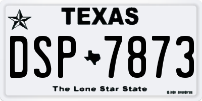 TX license plate DSP7873