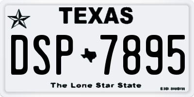 TX license plate DSP7895