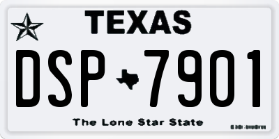TX license plate DSP7901