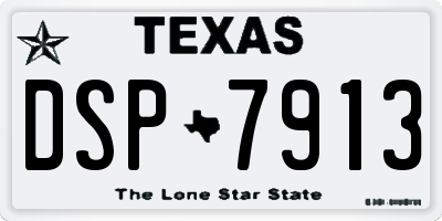 TX license plate DSP7913