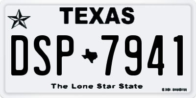 TX license plate DSP7941