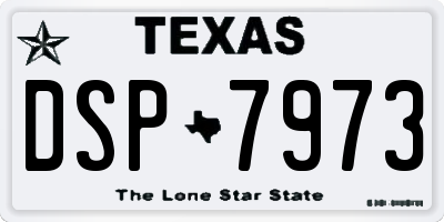 TX license plate DSP7973