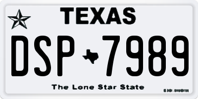 TX license plate DSP7989