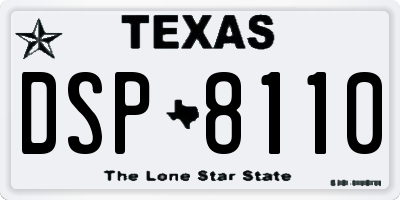 TX license plate DSP8110