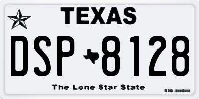 TX license plate DSP8128