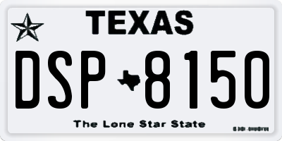TX license plate DSP8150