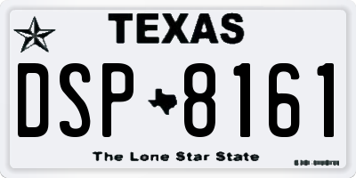 TX license plate DSP8161