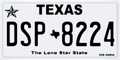 TX license plate DSP8224