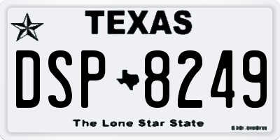 TX license plate DSP8249