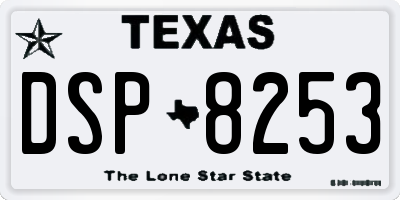 TX license plate DSP8253