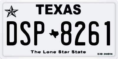 TX license plate DSP8261
