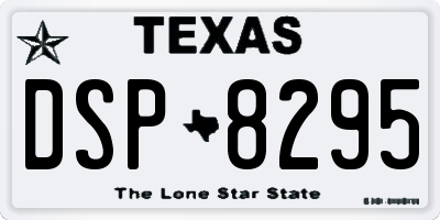 TX license plate DSP8295