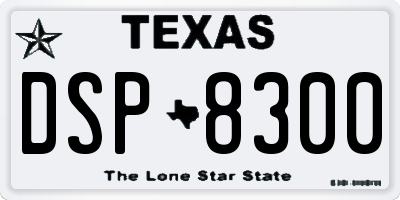 TX license plate DSP8300