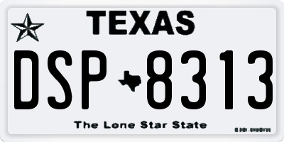 TX license plate DSP8313