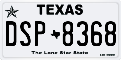 TX license plate DSP8368