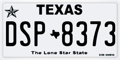 TX license plate DSP8373