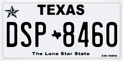 TX license plate DSP8460