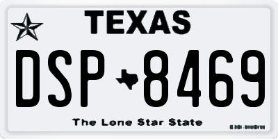 TX license plate DSP8469