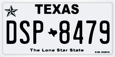 TX license plate DSP8479