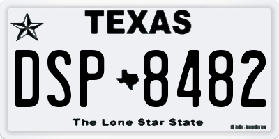 TX license plate DSP8482