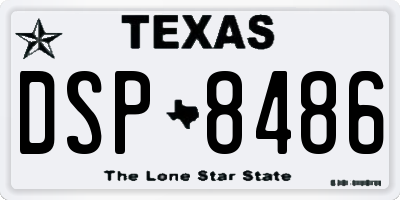 TX license plate DSP8486