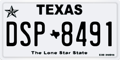 TX license plate DSP8491