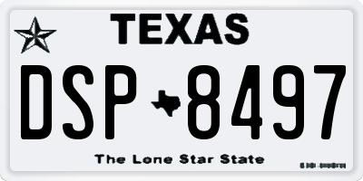 TX license plate DSP8497