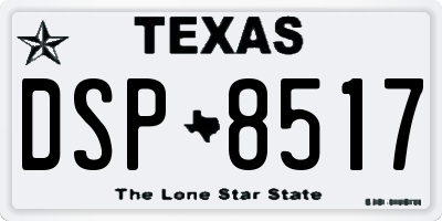 TX license plate DSP8517