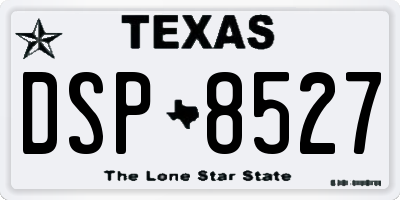 TX license plate DSP8527