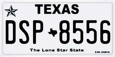 TX license plate DSP8556