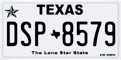 TX license plate DSP8579