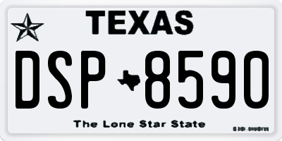 TX license plate DSP8590