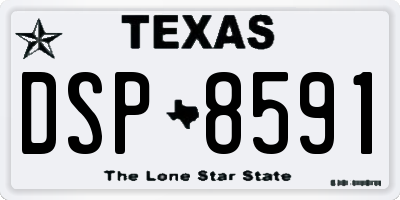 TX license plate DSP8591