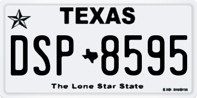 TX license plate DSP8595