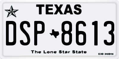 TX license plate DSP8613