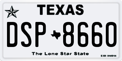 TX license plate DSP8660
