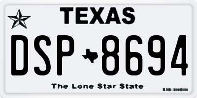 TX license plate DSP8694