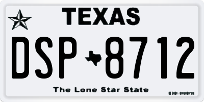 TX license plate DSP8712