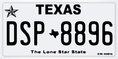TX license plate DSP8896