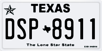 TX license plate DSP8911