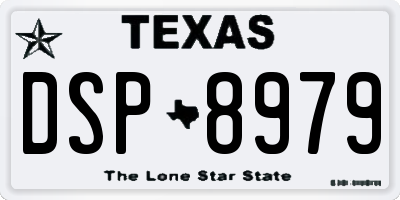 TX license plate DSP8979