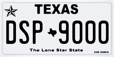 TX license plate DSP9000