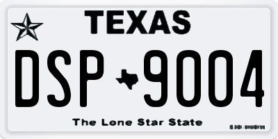 TX license plate DSP9004