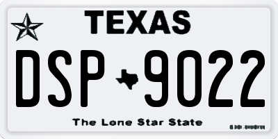 TX license plate DSP9022