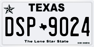 TX license plate DSP9024