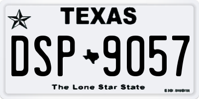 TX license plate DSP9057