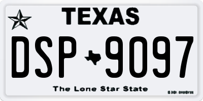 TX license plate DSP9097