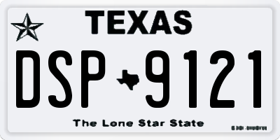 TX license plate DSP9121