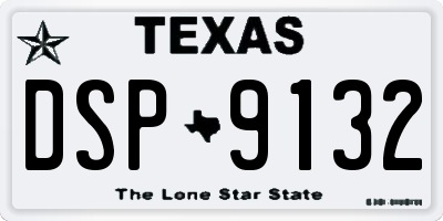 TX license plate DSP9132